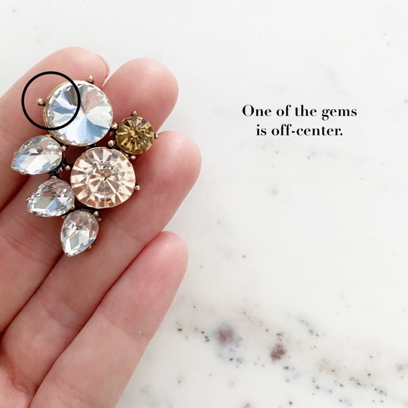 🆑 "Emerson" Earrings || Clear Crystal Statement - Picture 10 of 14